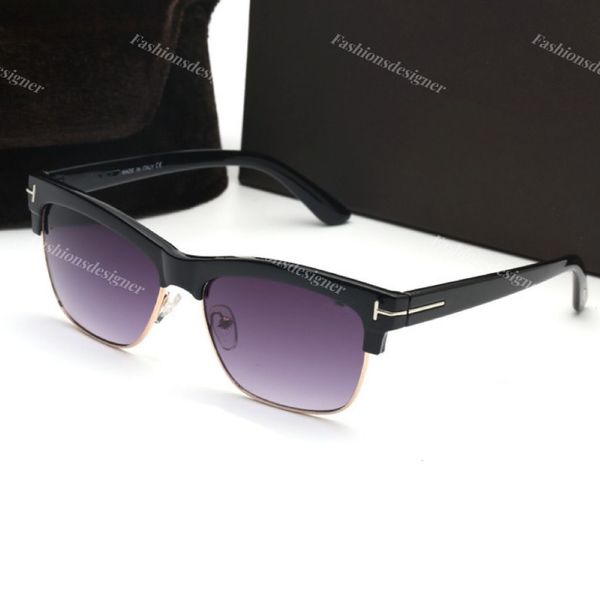Luxus-Sonnenbrille, polarisierte Sonnenbrille für Damen und Herren, halbrandloser Rahmen, Auto-Sonnenbrille, UV-blockierende Brille mit Etui, 3-farbige Strand-Outdoor-Klassiker-Sonnenbrille