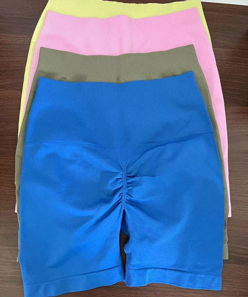LU LU LEMONS Спортивная одежда для спортзала Летние леггинсы с высокой талией Розовые шорты для йоги Fiess Короткие штаны для йоги Байкерская тренировочная одежда для женщин