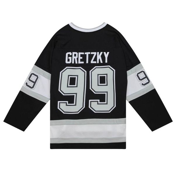 Maglia da hockey Wayne Gretzky cucita 1992-93 nera Uomo Donna Gioventù S-3XL maglie retrò