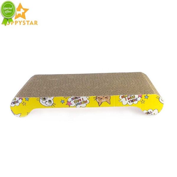 Novo papel ondulado Catnip Cat Scratcher Kitten Scratch Pad Scratching Mat Scratcher For Cats Pet Toy Games Pet Accessories LY0007