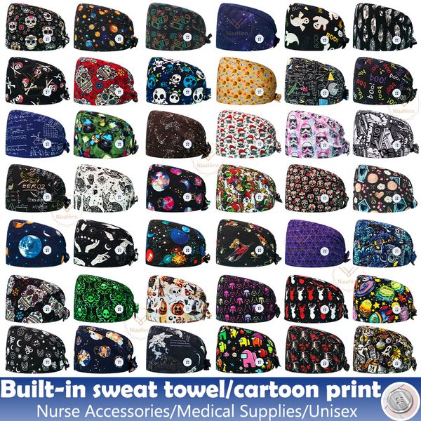 Beanie Skull Caps All'ingrosso Holiday Skull Cap Unisex di alta qualità Dental Clinic Hat Pet Hospital Surgery Women Scrub Nurse Accessori 230529