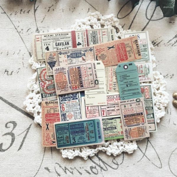 Confezioni regalo 22 pezzi adesivi di carta vintage per Happy Scrapbooking Planner / Card Making Diary Project