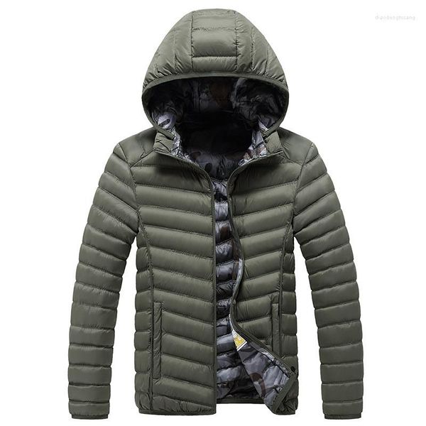 Erkek Ceketler 2023 Kış Erkekler Sıcak ve Çıkarılabilir Kaput Moda Kalın Termal Parkas Windinger Düz Renk Dış Giyim