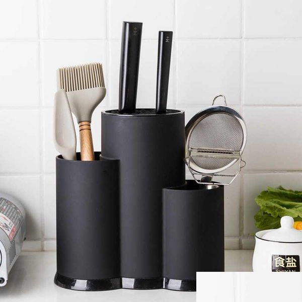 Outra organização de armazenamento de cozinha mtifunction utensil titular bloqueio pp talheres box spoon colher bobs organizador rack ferramentas dheb2