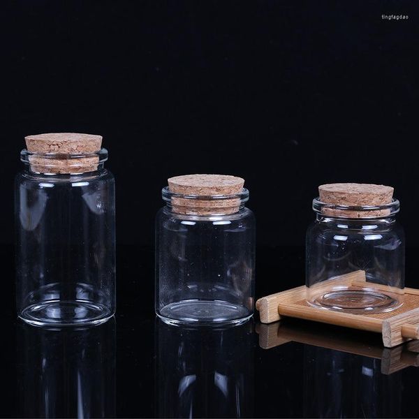 Vorratsflaschen 2 teile / los 100 ml 120 ml 150 ml Glas mit Korken Süßigkeiten Gewürzgläser für Kunsthandwerk Hochzeitsbevorzugungen 6 Größen U-Pick