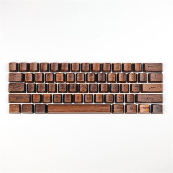 COMBOSE COMBOSI Minimalista Keycaps in pale in legno Solido Texture naturale Profilo OEM in legno per Switch MX CHIASTURA MECCANICA 61 87 108