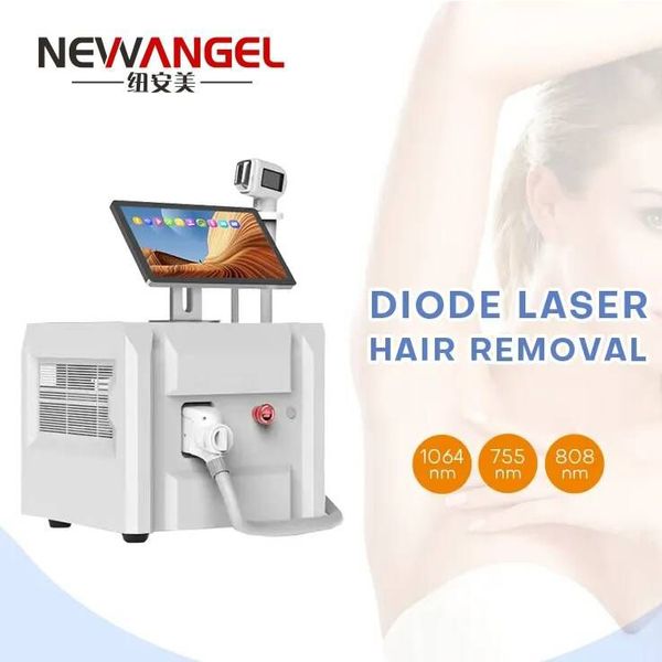 CE ISO approvato Tre onde 755 808 1064 1600w macchina per la depilazione con zaffiro laser a diodi corea per distributore