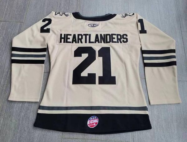 College Hockey Wears Physische Fotos Heartlanders enthüllen neue Prairie Rose Alternate Uniform Männer Jugend Frauen Vintage High School Größe S-5XL oder beliebiger Name und Nummer