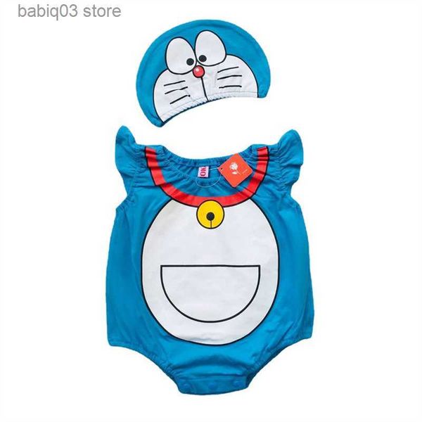 Rompers anime doraemon bebek atlayıcılar kıyafetler bebek kızlar bebek bodysuit karikatür onesie yenidoğan tulumları ropa bebe sevimli kıyafetler t230529