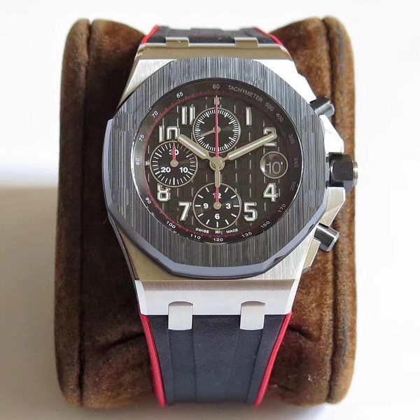 Top The Red Devils Luxury Fashion Men Sports Automatic Watch 3126 Механический таймер код белый керамический кольцо рта