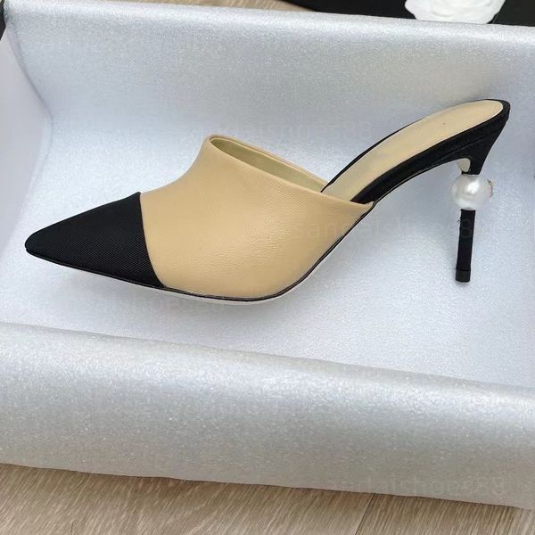 Designer-Pumps, Perlenabsatz, High-Heel-Kleiderschuhe, Damen, spitzer Zehenbereich, Pump-Heels, Cap-Toe-Stiletto-Leder-Pantoletten, Damen-Slingback-Formeller Hochzeits-Abendschuh