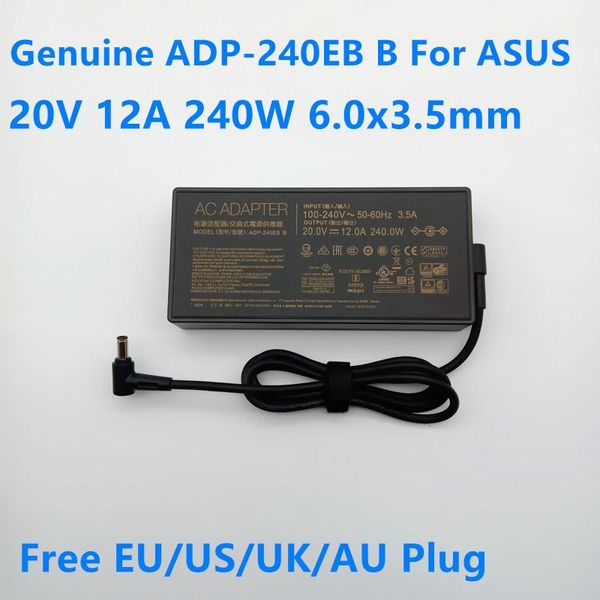 Adattatore Nuovo autentico 20V 12A 240W ADP240EB B A20240P1A Caricatore per laptop Adattatore AC per Asus Rog 15 RTX2080 G733QS UX582LR Alimentatore Alimentatore