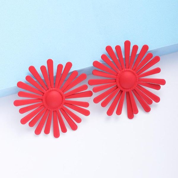 Orecchini a bottone JURAN Fashion Color rosso girasole per donna 2023 Trend Summer Beach Jewelry Accessories Statement