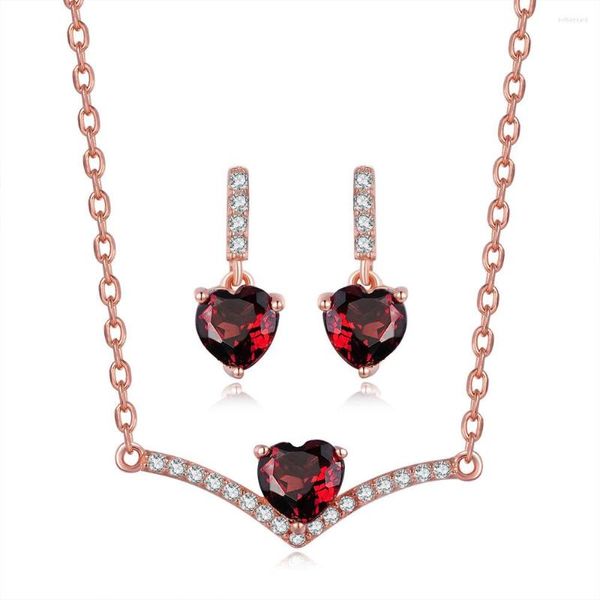 Brincos de colar Jóias justas para mulheres coreanas em forma de coração coreano cor de ouro rosa de ouro Jewellry Wholesale S531