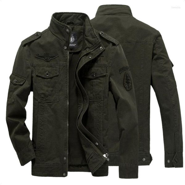 Männer Jacken 2023 Herren Hohe Qualität Baumwolle Jacke Windjacke Militär Armee Kleidung Outwear Flug Männer Marke Kleidung 6XL