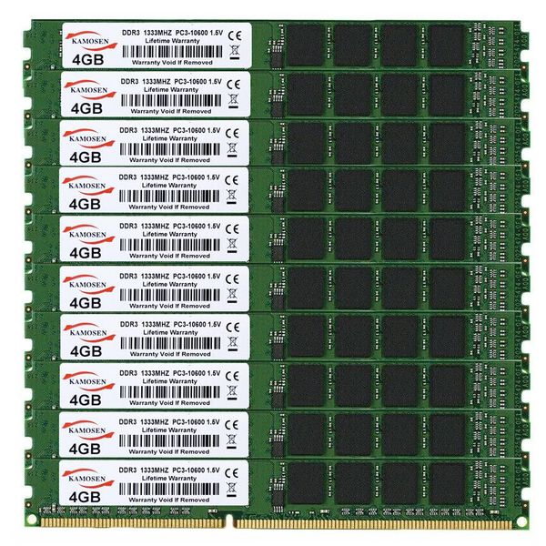 Rams Kamosen DDR3 RAM 4GB 1333 МГц 1600 МГц совершенно новый низкий напряжение 1,5 В PC312800U Память памяти DIMM 240PIN NONECC