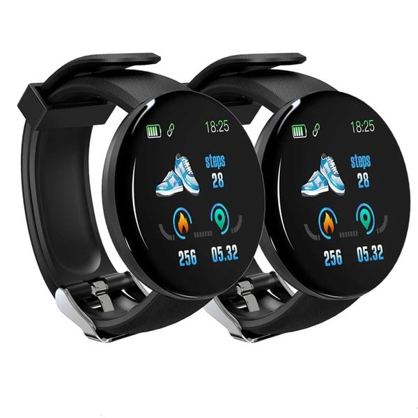 Orologi intelligenti D18 Uomo Donna Fitness Tracker Sport Cardiofrequenzimetro Smartwatch D18s Orologio da polso per smartphone