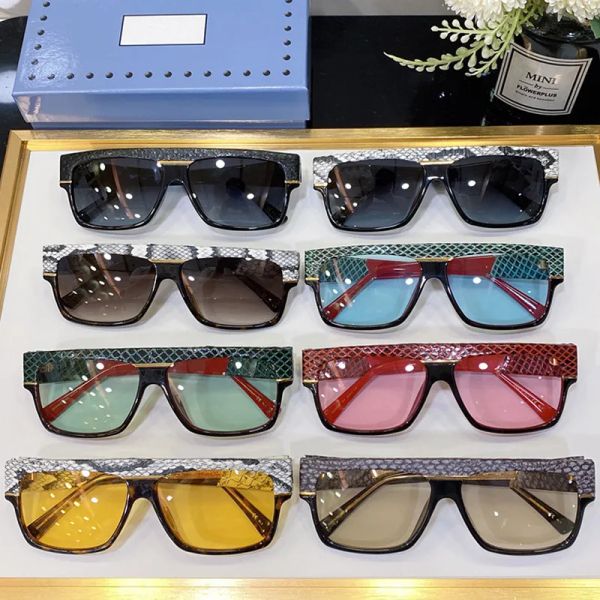 2023 Schlangenhaut-Sonnenbrille, Designer-Herrenmaske, extra große Sonnenbrille, GG0483S, Damenbrille, Acetatfaser, coole Urlaubs-Strandbrille