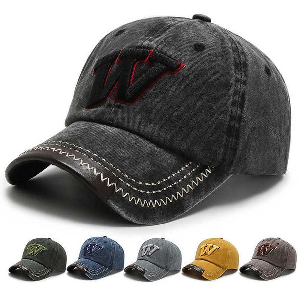 Snapbacks Men Primavera e Autumn Corean Baseball Cap vintage Lavagem Hat feminina Shadow G230529