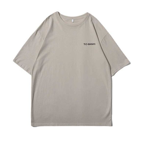 T-shirt Short Men 2023 Summer New Large Loose Brand Top American High Street Fashion Halve Sleeve T-Shirt
