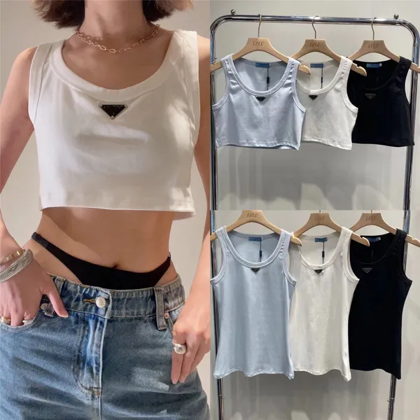 top de grife regata top crop top roupas de grife camiseta feminina roupas femininas bordado babado franzido botão de laço impressão de strass colete yoga camisetas lantejoulas transparentes a1