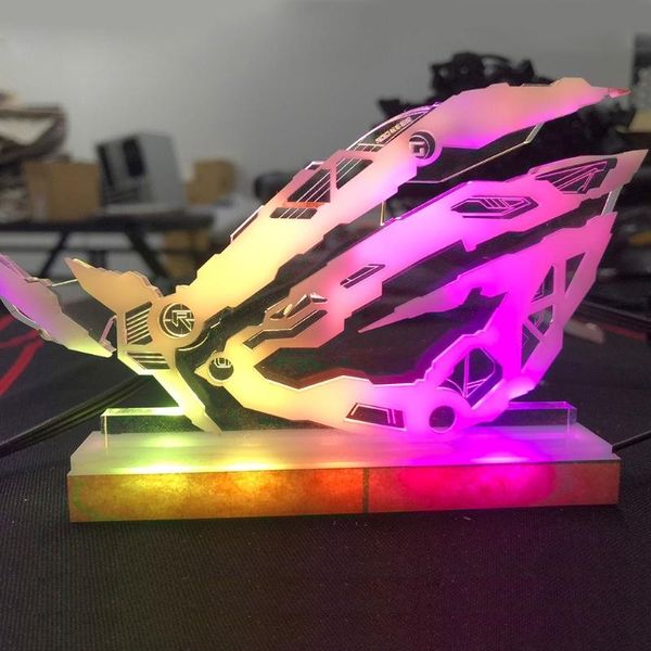 Gadgets RGB Figur Glaubensdekoration 5V 3Pin Republik der Spieler LED Rainbow Lighting Aura Sync Custom Mod Acrylbeleuchtung Panel