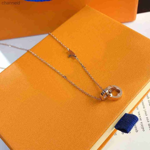 Пара подвесных ожерельях дизайнер -дизайнер круглого золота для женщин Подарки Подарки Популя