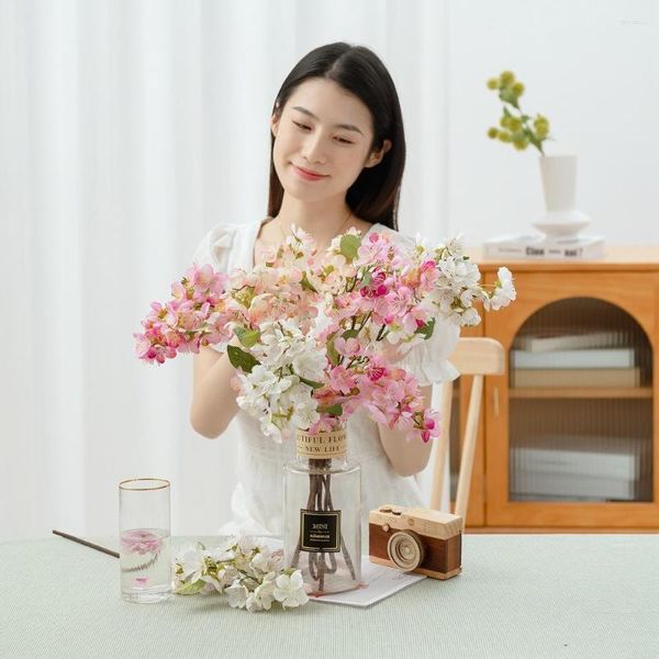 Flores decorativas de 53 cm de flor artificial flores de planta japonesa decoração de casamento home buquet Hand Bouquet