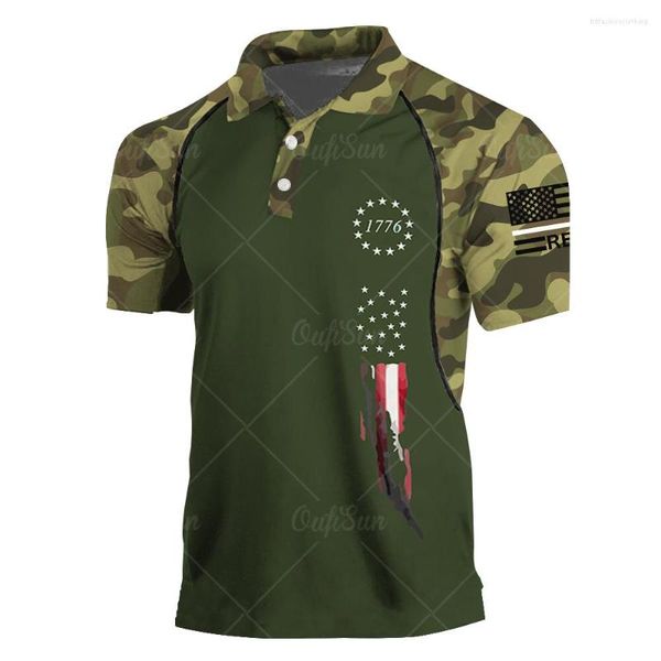 Polo da uomo Polo tattico militare Army Men T US Manica corta Caccia Abbigliamento da escursionismo Top Tees Outdoor T-shirt