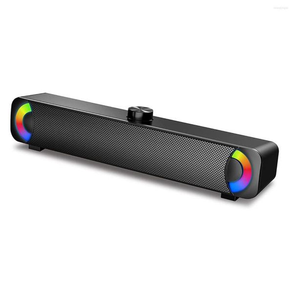 Kombinationslautsprecher Desktop-Computer-Gaming-Soundbar mit RGB-Lichtlautsprecher für PC-Monitor Laptop Plug-and-Play