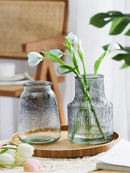 Vazo cam vazo basit şeffaf yaratıcı norik su yükseltilmiş çiçek aranjman dekorasyon masası ev