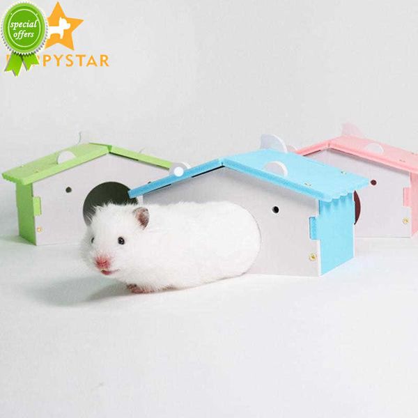 New Solid Wood Cute Hamster House Washable Rat Nest Guinea Small Pig Cage Scoiattolo Casa per criceto Rat Houses Prodotti per animali domestici ZG0008