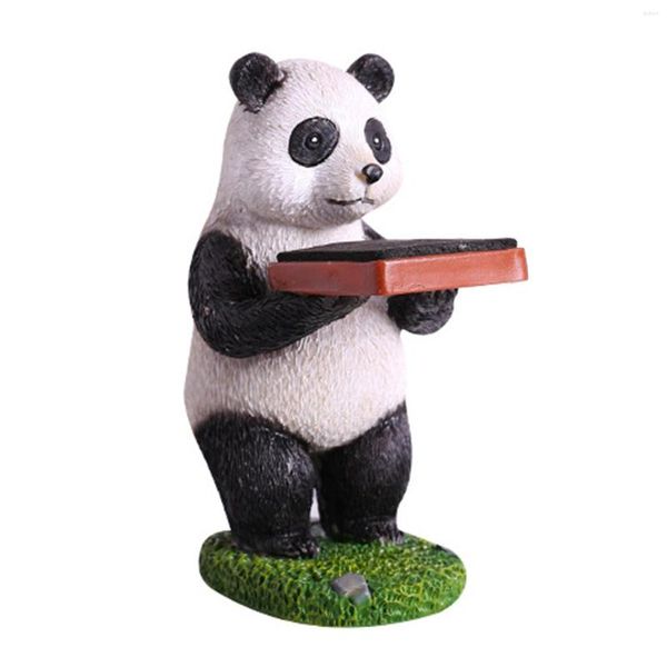 Sacchetti per gioielli Camera da letto Desktop Storage Regalo in resina Decorazioni per la casa Comodino Antiscivolo Cartone animato Espositore per animali Supporto per orologio da ufficio Simpatico panda