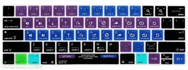 Copri Serato DJ Hot Key Hot Shortcut Shorcone Tastiera Copertina Copertina Skin per MacBook Pro 13 