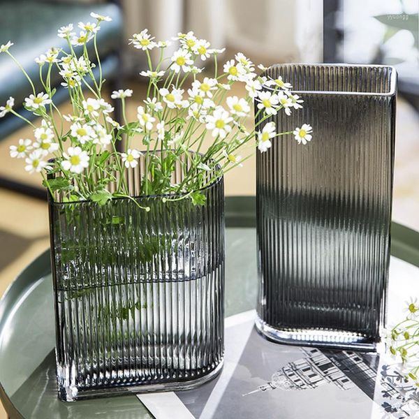 Vasos vaso de flor de mesa de luxo casa de vidro de luxo hidroponia estética novidade de cozinha vertiplant altura de suprimentos domésticos de wazony