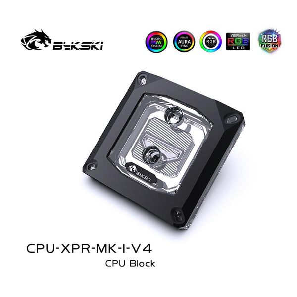 Uso de bloco de água da CPU Bykski de resfriamento para Intel LGA1150 1151 1155 1156 /2011 2066 /LGA 1700 1200 Radiator resfriado rgb aura /cpuxprmkiv4