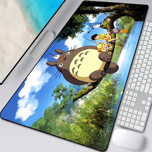 Ruht Anime Mein Nachbar Totoro Maus 90x40cm Gaming Maus Pad Gamer Computer Mousepad Spiel Tastatur Mäuse Matte kind Geschenk