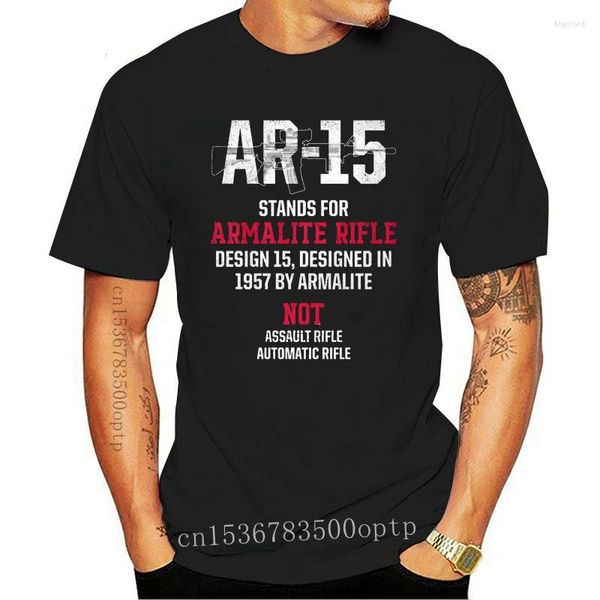 T-shirts masculins patriotiques AR15 V5 M 0019 - AR-15 signifie t-shirt d'armalite