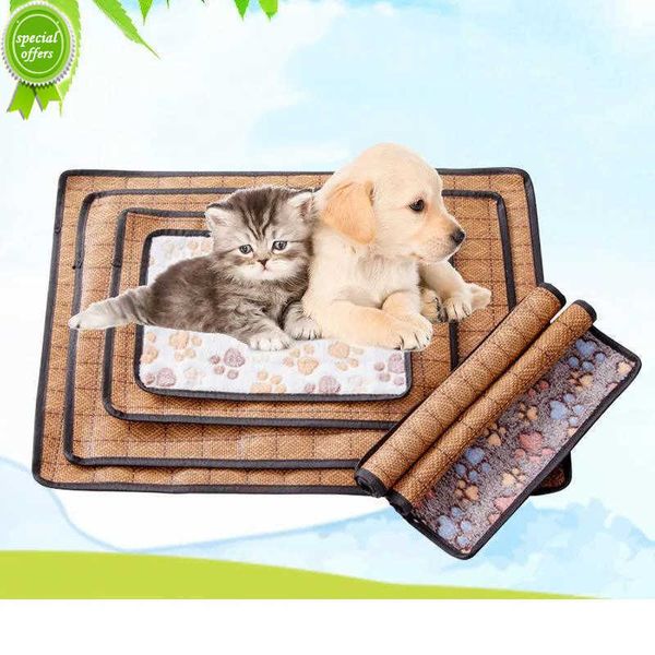 New Double Sided Pet Summer Mat Dog Cooling Mat House Soft Keep Ice and Pet Cooling Bamboo Washable Summer Pet Bed Sofa