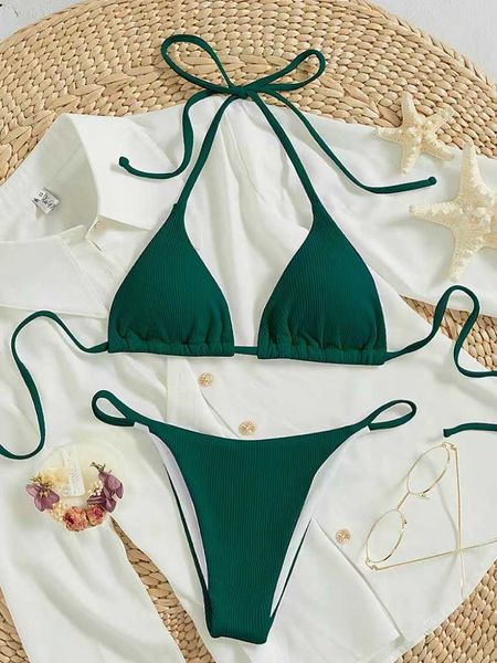 Swim Wear 2023 Novo Bikini Sexy Mulher Push Up Bikinis Women Brasilian Swimwear String Submath Bathing Suit Fa Ritbed Swimsuit Beach Wear Bather AA230529