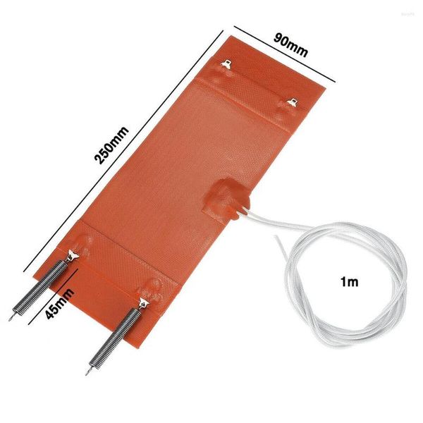 Tappeti Tappetino riscaldante in silicone 12V 100W Filtro carburante per auto Tappetino per riscaldatore d'aria Tappetino quadrato in gomma Riscaldata Piatto Flessibile Impermeabile 250x90mm