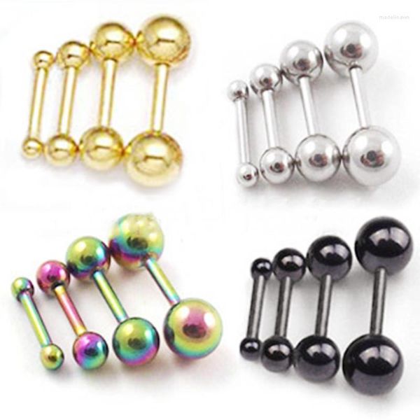 Ohrstecker 1PC Frauen Titan Stahl Ohrstecker Piercing Tragus Knorpel Kleine Kugel Knochen Stick Lippenschmuck