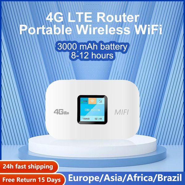 Маршрутизаторы Benton Wi -Fi Router Portable Mini 3G4G разблокированный карман LTE MiFi с SIM -картой Unlimited Internet для Cottage Mobile Wi -Fi -точек