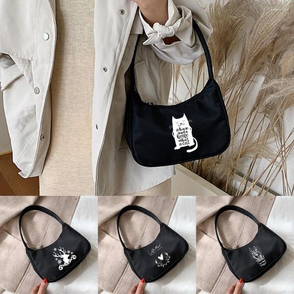 Abendtaschen Damen Luxus Handtasche Unterarm Schulter Mode Weiß Bilddruck Design Münzbörse Beutel Organizer Hobo Bag