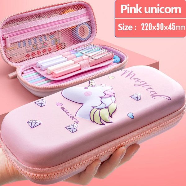 Kawaii Kids Astuccio per matite di grande capacità Soft Cover impermeabile Zipper Pen Pouch Bag Cancelleria Organizer Materiale scolastico