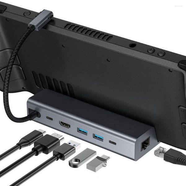 Pratico supporto da gioco Docking station da 5 Gpbs Ricarica PD compatibile con TV Base Hub