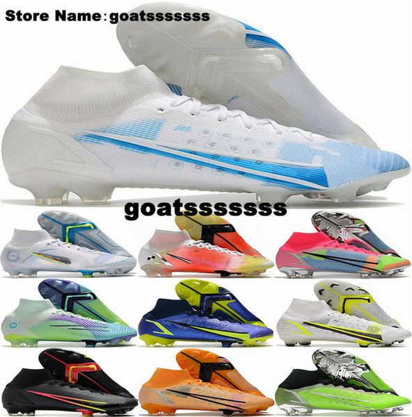 Scarpe da calcio Mercurial Superfly 8 Elite FG Scarpe da calcio Tacchetti da calcio Taglia 12 Scarpe da ginnastica nere botas de futbol Us 12 Mens Schuhe Eur 46 Us12 CR7 Fly Knits 360 Ramponi