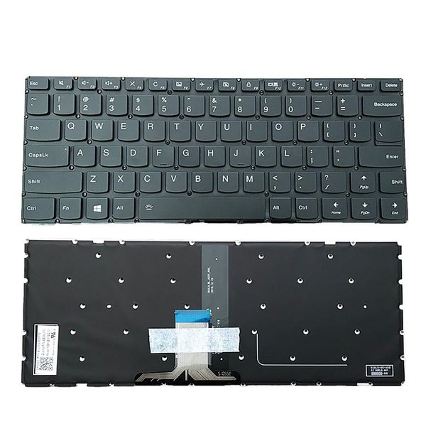 Enquadra o novo teclado com retroiluminação para Lenove Ideapad 310S14 510S14IKB US