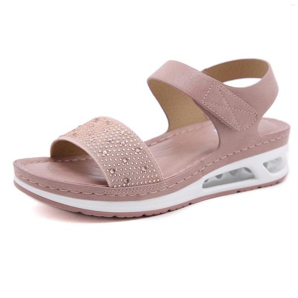 Sandali 2023 Summer Women Zeppe Scarpe Casual da donna Cuscino d'aria Piattaforma femminile di grandi dimensioni