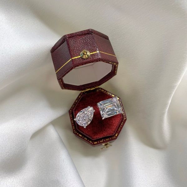 Лаборатория Fine Lovers Lab Moissanite Diamond Ring 925 Серебряное серебряное обещание обручальные обручальные кольца кольца для мужских ювелирных украшений